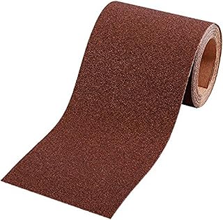 kwb Rouleau abrasif 5 m x 93 mm en corindon avec grain 120, encollage résine synthétique de haute qualité et support papier renforcé pour le ponçage moyennement fin du bois et du métal