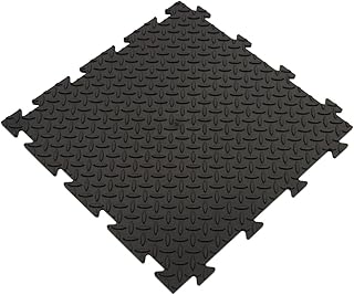 INTEC - Dalle PVC Clipsable 50x50 cm Sol Antidérapant - Revêtement de Sol Garage, Atelier P50CR