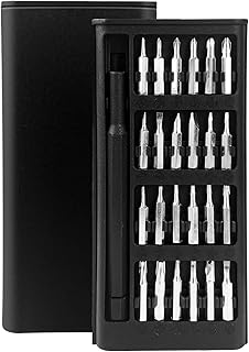 24 en 1 Tournevis de Précision - Petit Kit Outil de Réparation Magnétique pour Montres, Electroniques, Téléphones, Consoles de Jeux & Tablettes