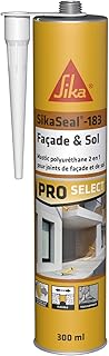 SIKA - Mastic polyuréthane - SikaSeal-183 Façade & Sol ton pierre - Spécial joints de façades et sols extérieurs - Étanche à l’air et à l’eau - 300 ml