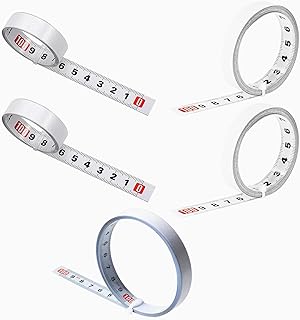 GTIWUNG 5 Pièces Mètre Ruban Auto Adhésif Règle Métriques, Rubans à Mesurer Gradué Autocollant pour Établis et Machines, Outils de Travail du Bois (2 Gauche à Droite, 2 Droite à Gauche, 1 Centré)