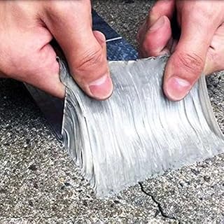 Ruban super étanche en caoutchouc butyle en aluminium, pour fuite de toit, fissure de surface, écart de rebord de fenêtre, rupture de tuyau (1.2mm*50mm*5m)