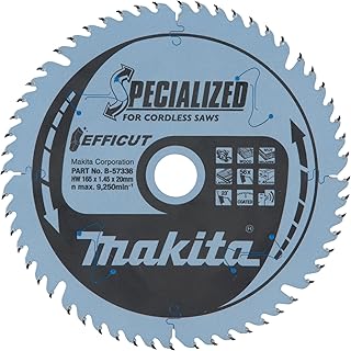 Lame carbure EFFICUT Ø165 mm x 1,0 mm pour bois, MDF et stratifié - MAKITA B-57336