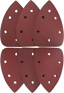 30 Pièces Triangle Abrasif Papier Poncage, Papier Abrasif pour Ponçage et Polissage, Feuilles de Papier Ponceuse Triangulaire, Grain 60/80/100/120/180/240
