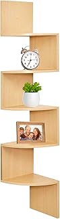 edihome, Etagere Angle Murale, en Bois, Étagère d