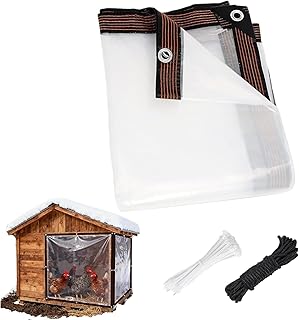 Housses De Poulailler Pour La Saison Hivernale | Enclos De Terrasse Résistant À La Neige,Bâche Transparente Imperméable Bords Renforcés - Pour Hiver Abri Véranda Patio Maison Gazébo Construction Tente