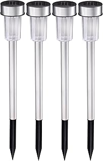 Grundig Lampe Solaire Exterieur - Lumiere Solaire 4 Pièces - Lampes de Jardin sur Piquet - Lumière Blanche - Résistant à l