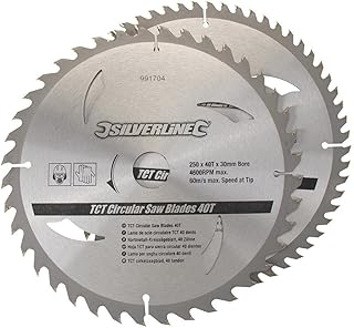 Silverline - 991704 - Lot de 2 - Lames Scie Circulaire Carbure de Tungstène