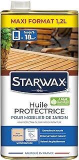 STARWAX - Huile protectrice pour mobilier de jardin - Entretien et nourrit les bois desséchés - Préserve l