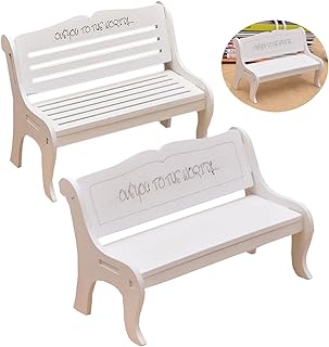 Miniature Banc Jardin en Bois Meubles Modèle Décoration Décor Accessoires extérieur Petite Maison de Poupée 2pcs Mini Bancs